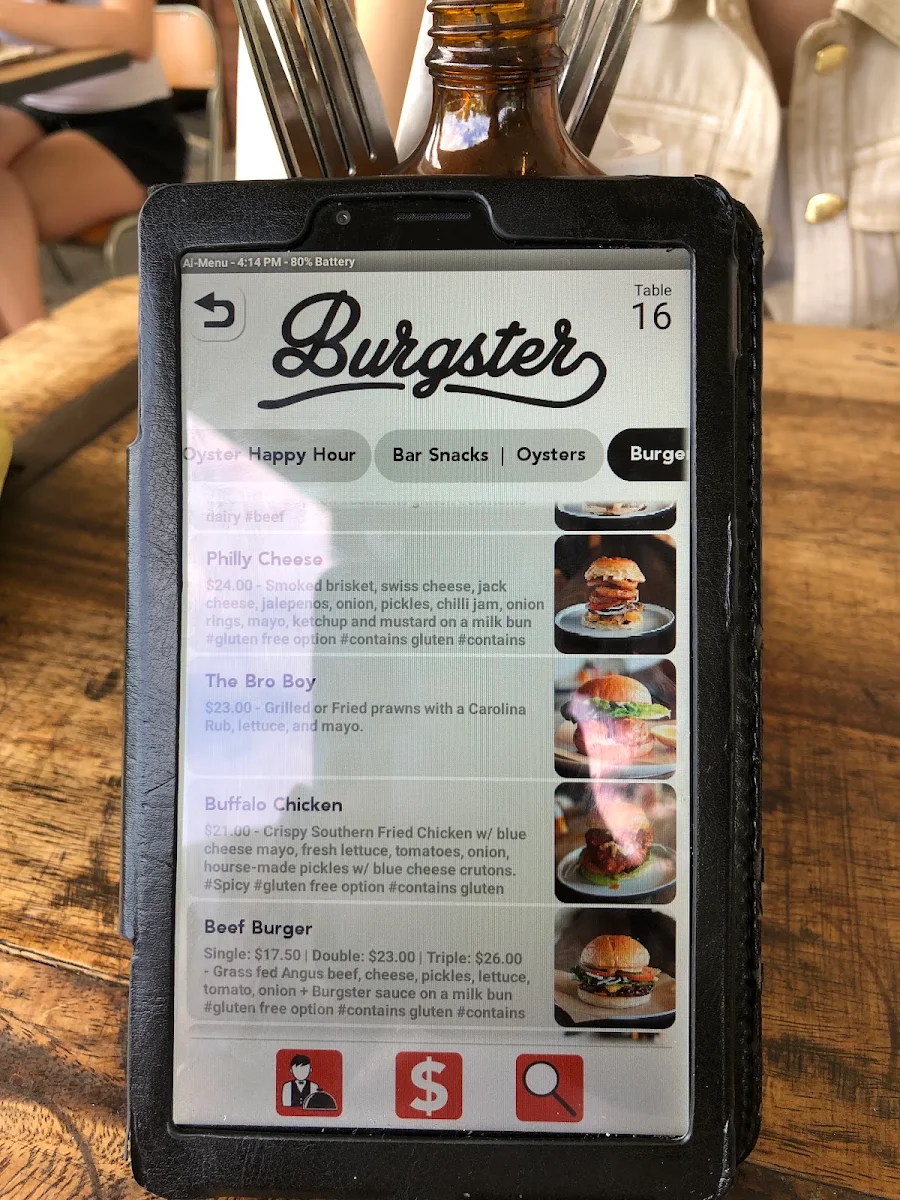 Menu, Burgster