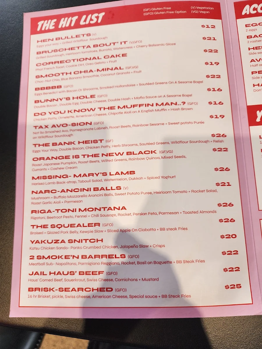 Menu, BAD BUNNY EATERY