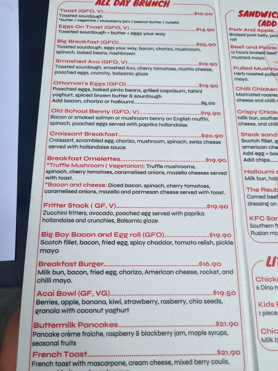 Menu, BAD BUNNY EATERY