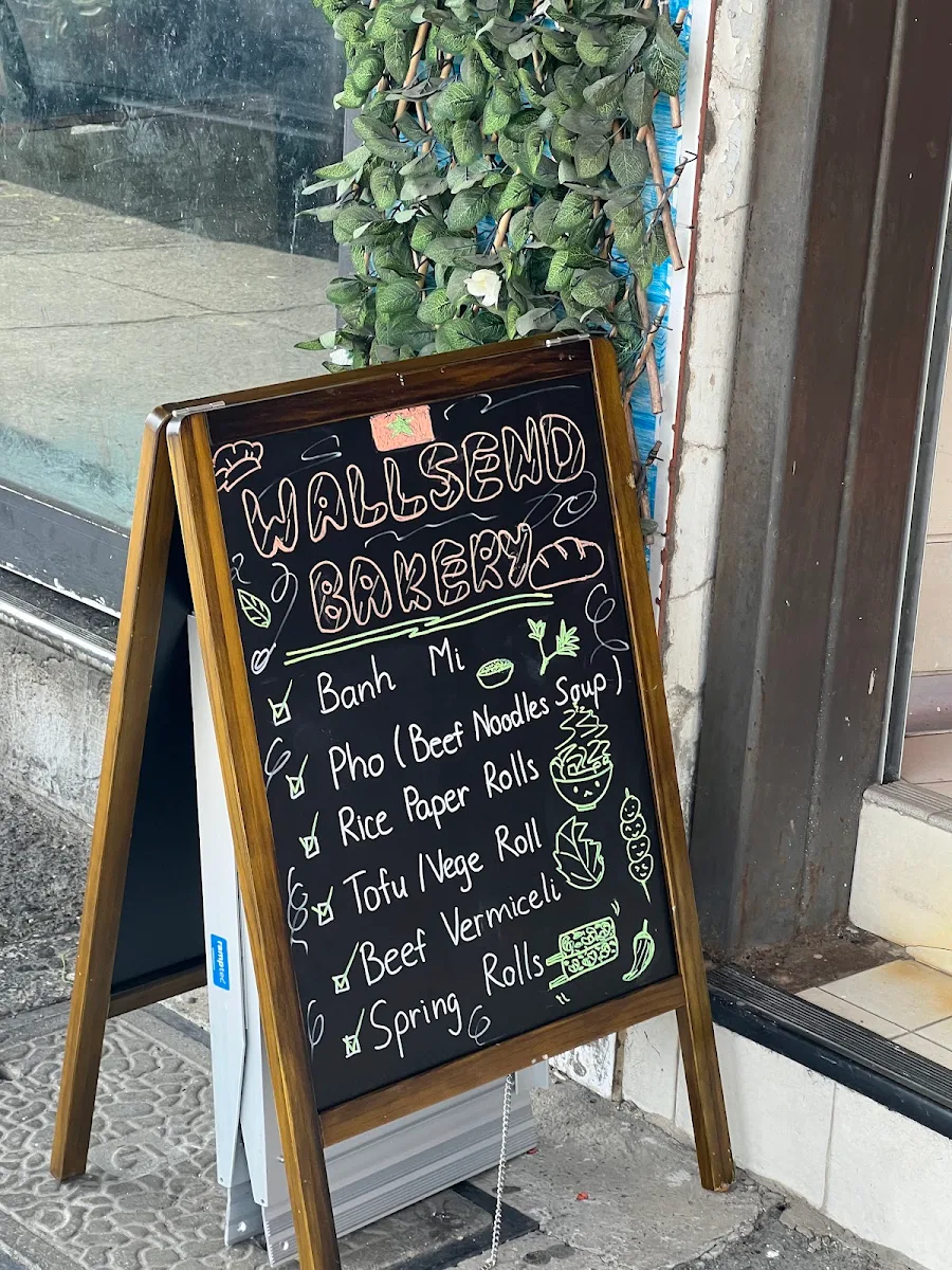 Menu, Wallsend Bakery