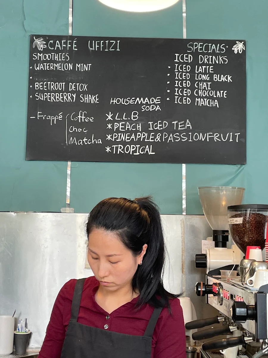 Menu, Caffe Uffizi