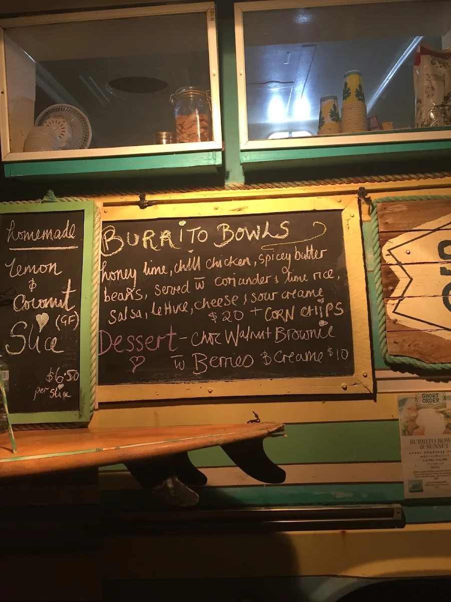 Menu, The Short Order Local