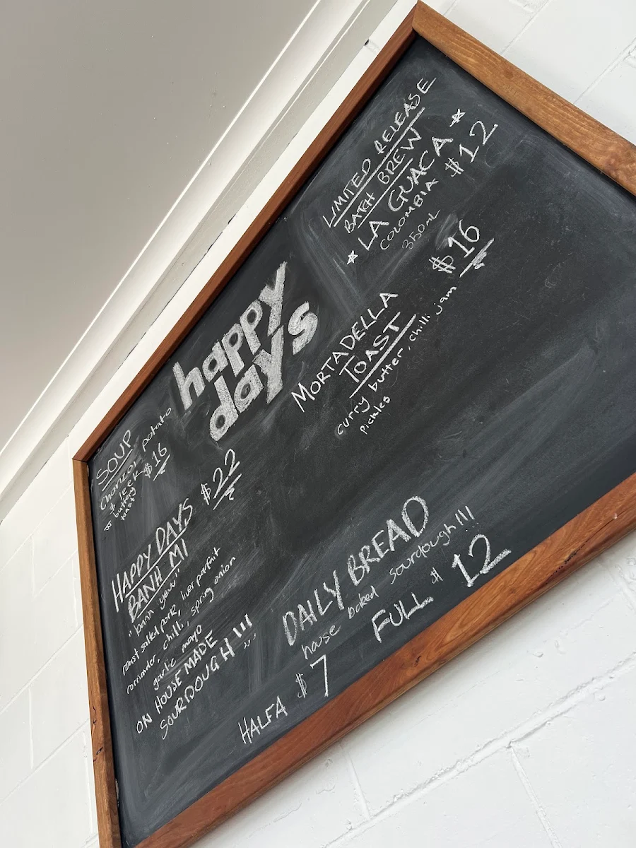 Menu, Happy Days
