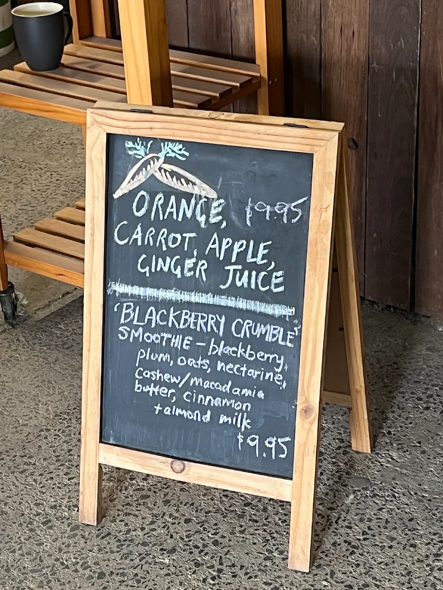 Menu, CERES Organic Cafe