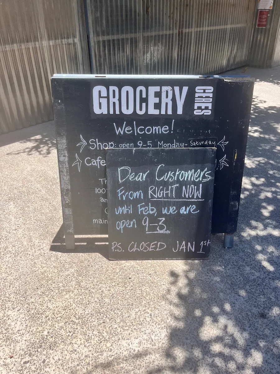 Menu, CERES Organic Cafe