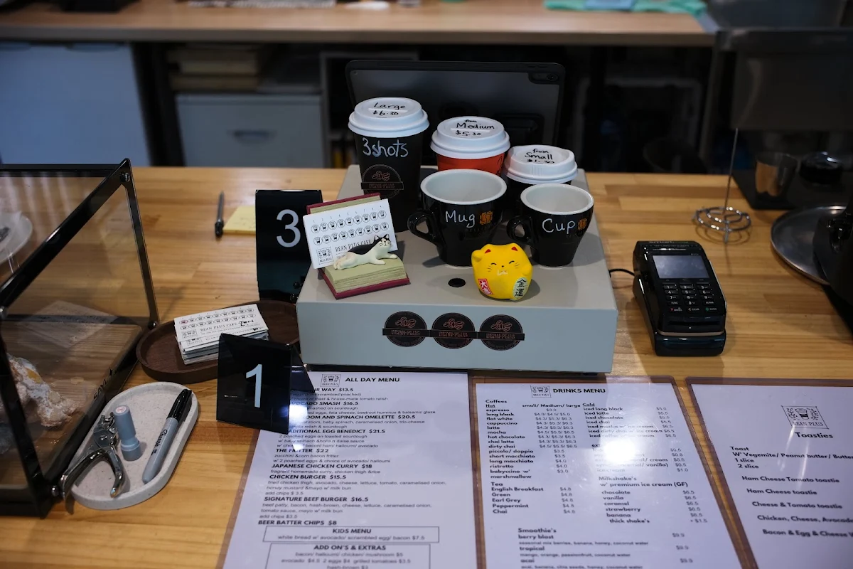Menu, Bean Plus Cafe