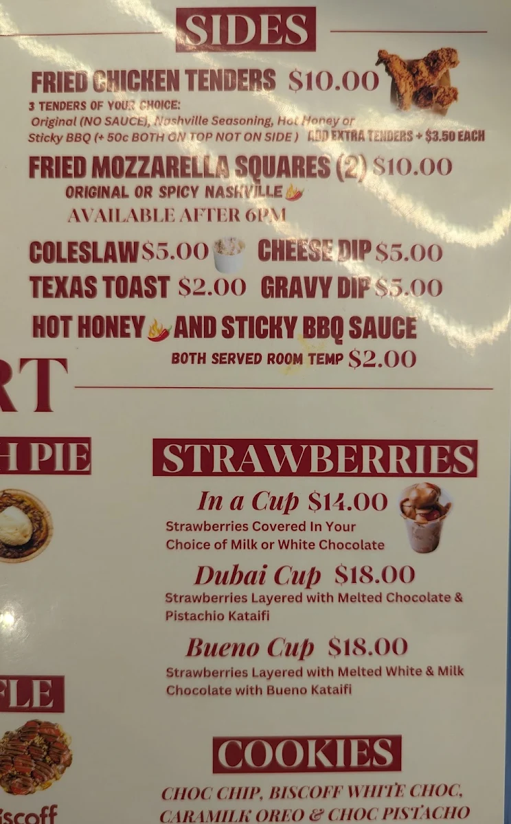Menu, Kerbside Eatery