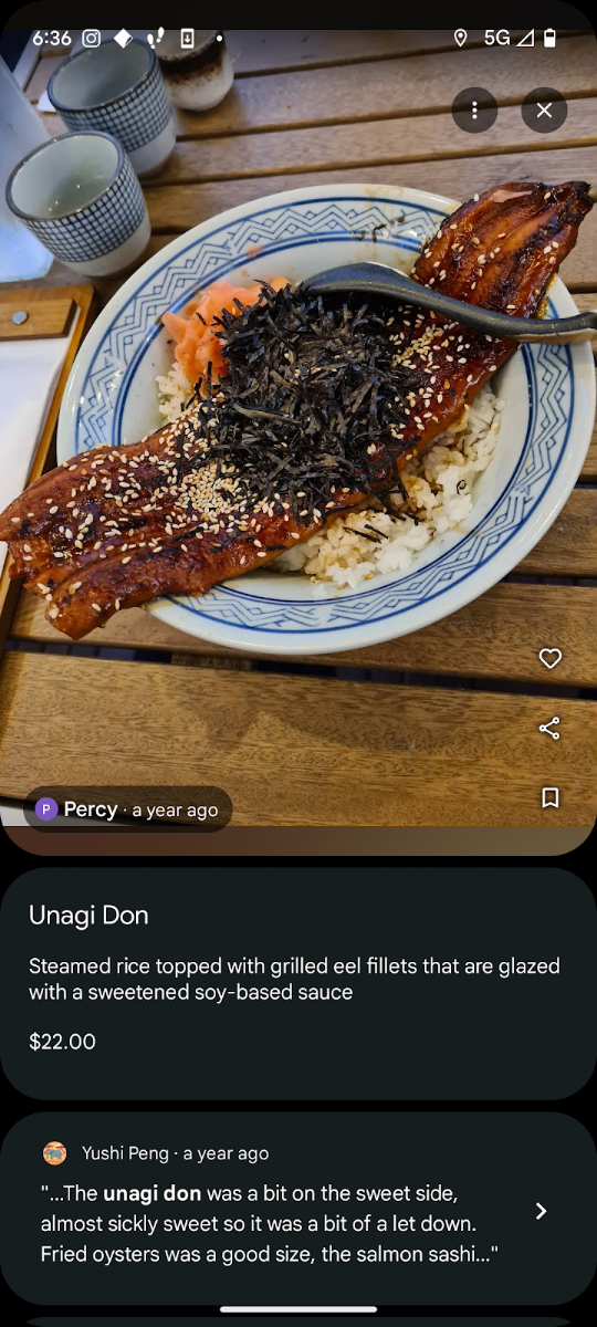 Menu, Three Japanese