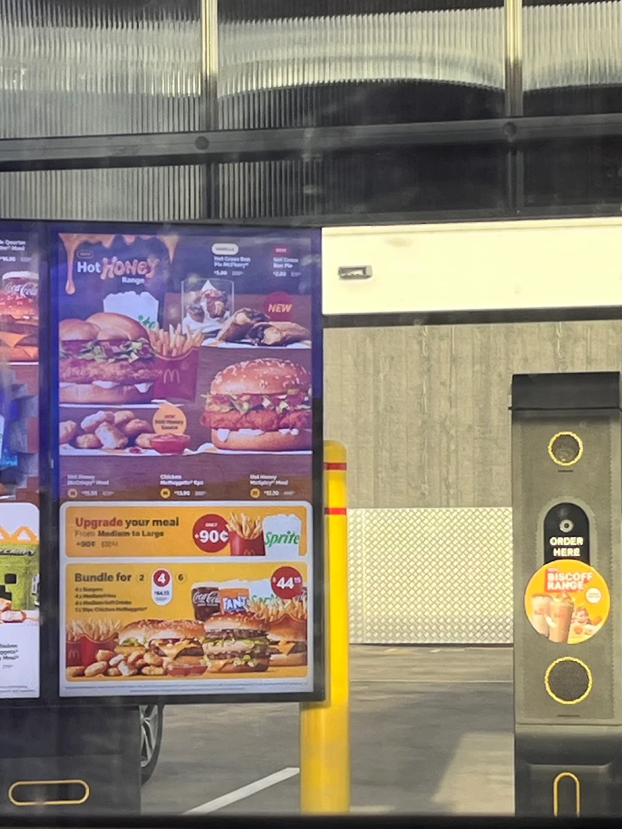 Menu, McDonald's Berrimah