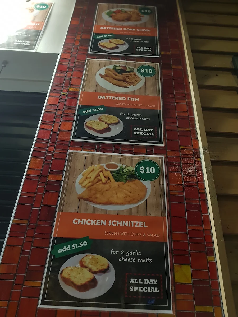 Menu, Uncle Buck's Hotel