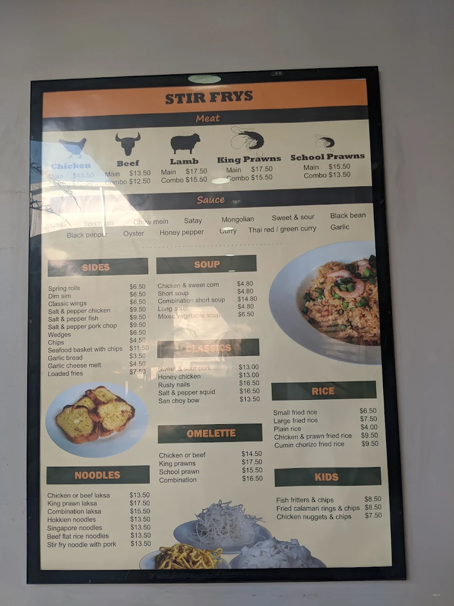 Menu, Uncle Buck's Hotel
