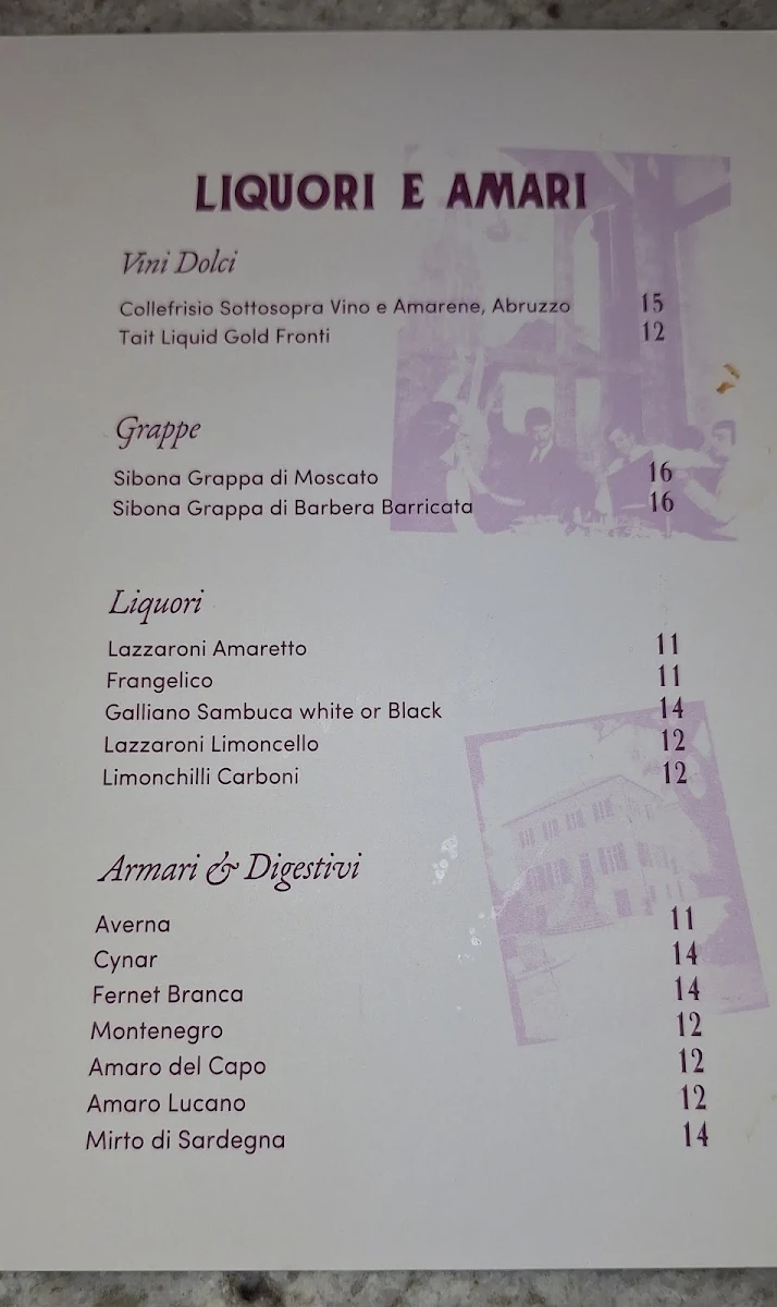 Menu, Roccella Italian Restaurant Bundoora