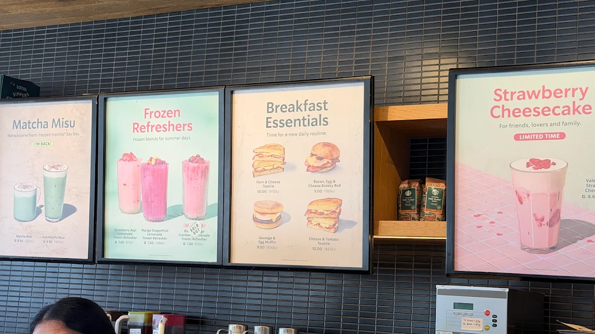 Menu, Starbucks Manly