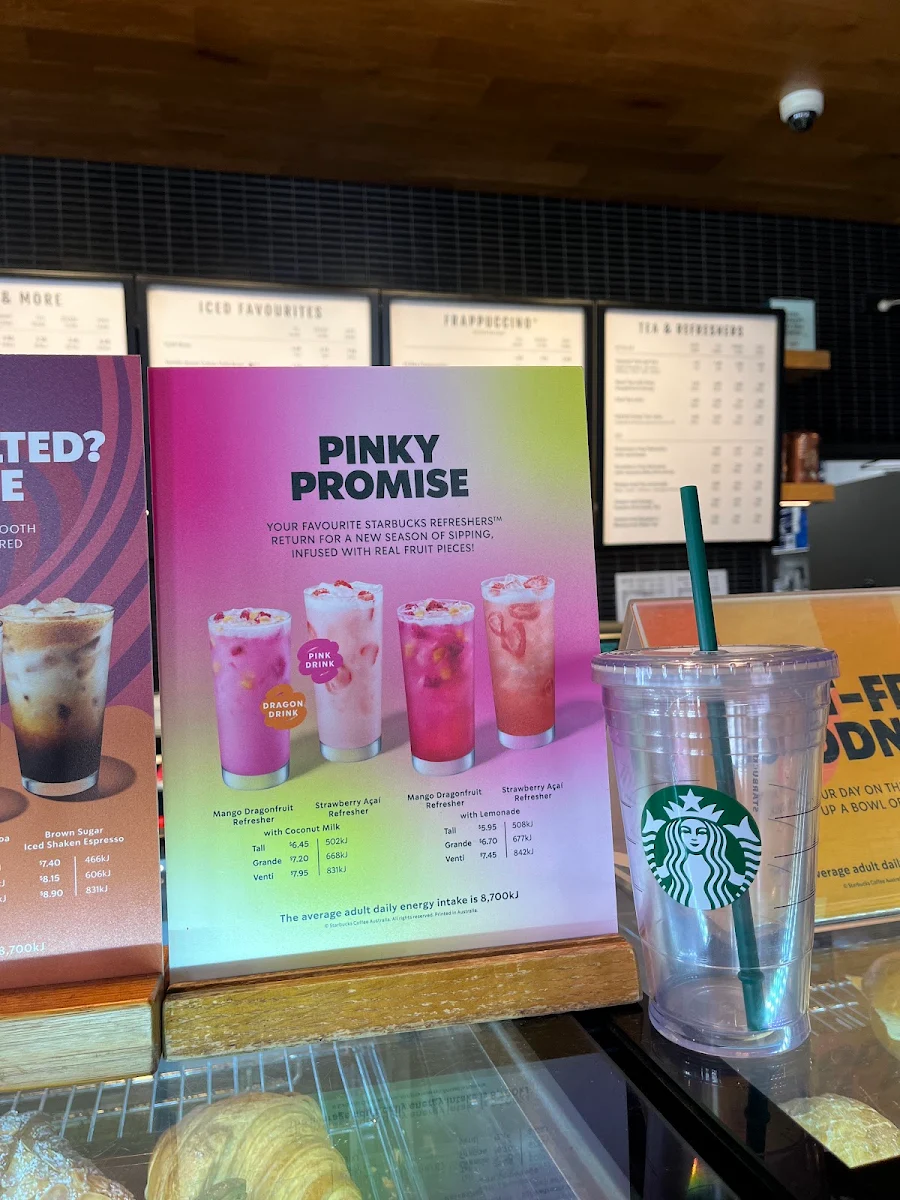 Menu, Starbucks Manly