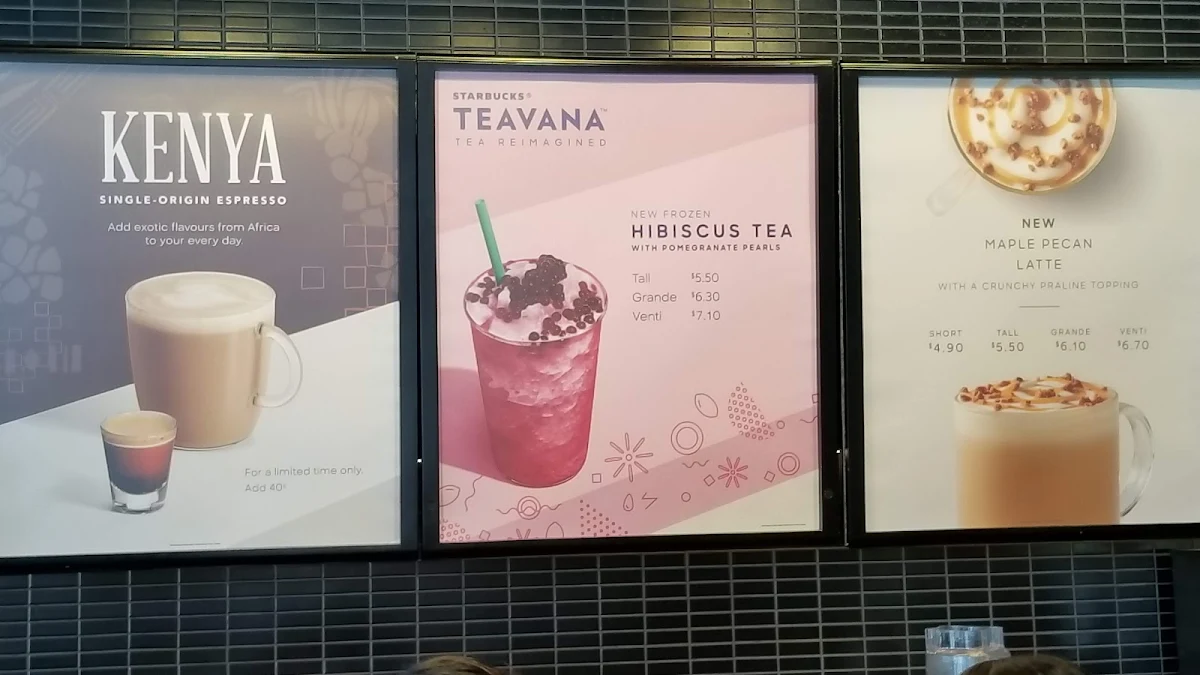 Menu, Starbucks Manly