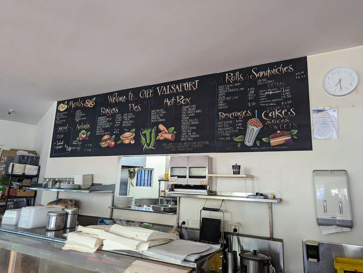 Menu, Cafe Valsapori