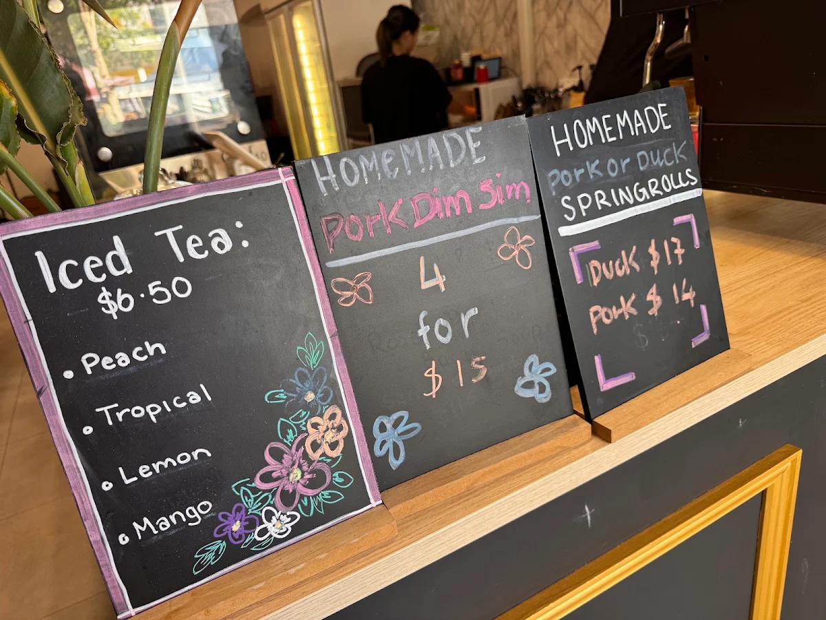 Menu, TJ's Coffee