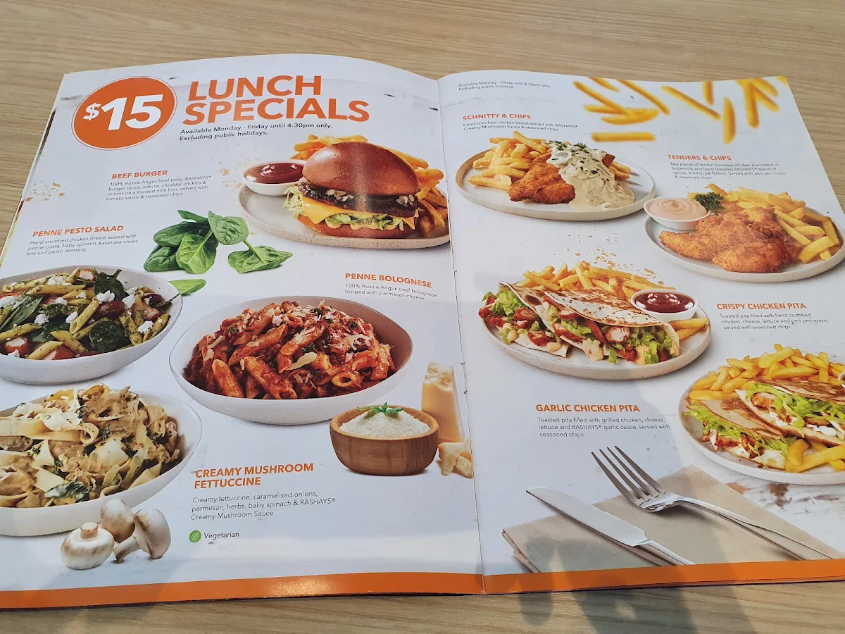 Menu, RASHAYS - Carramar