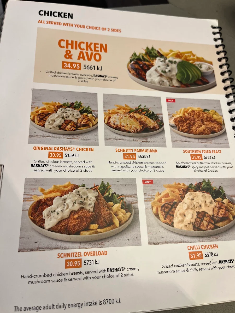 Menu, RASHAYS - Carramar