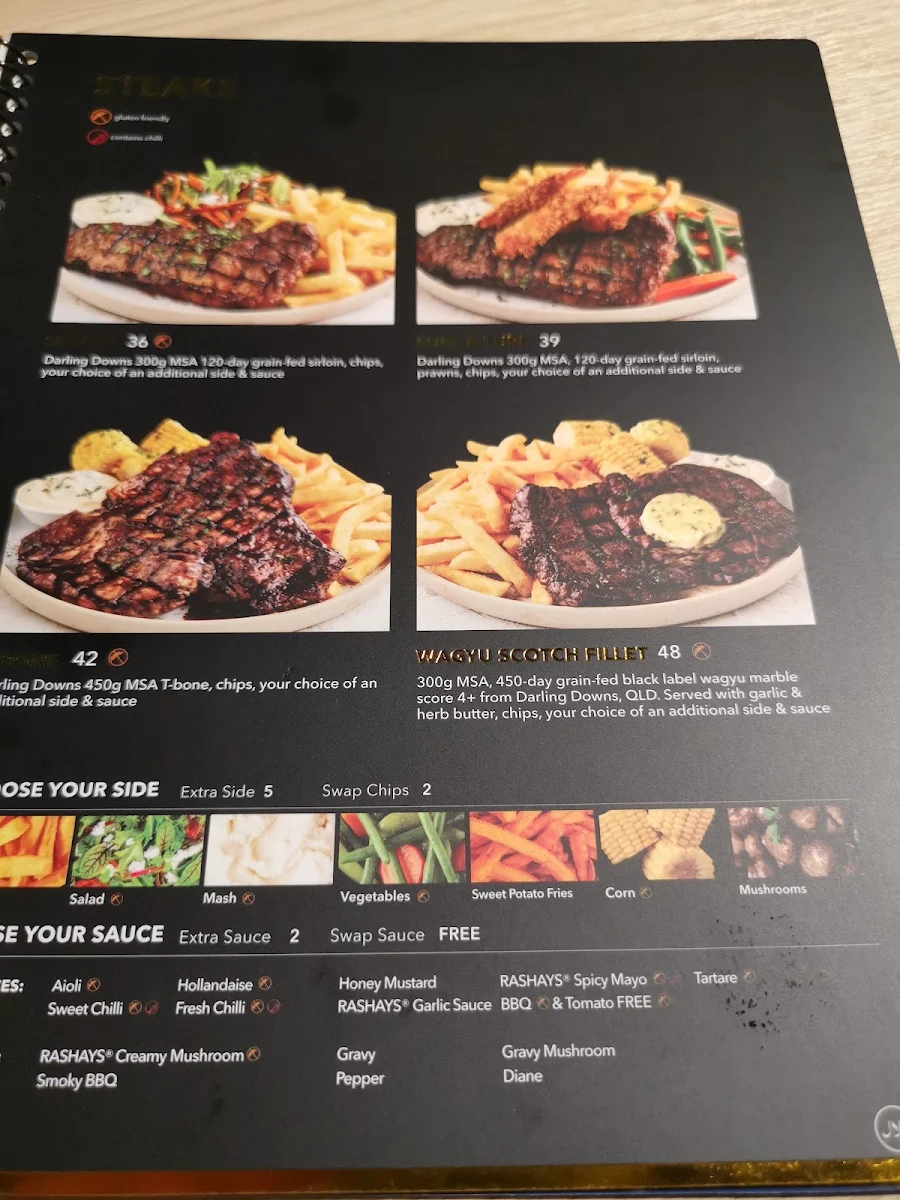 Menu, RASHAYS - Carramar