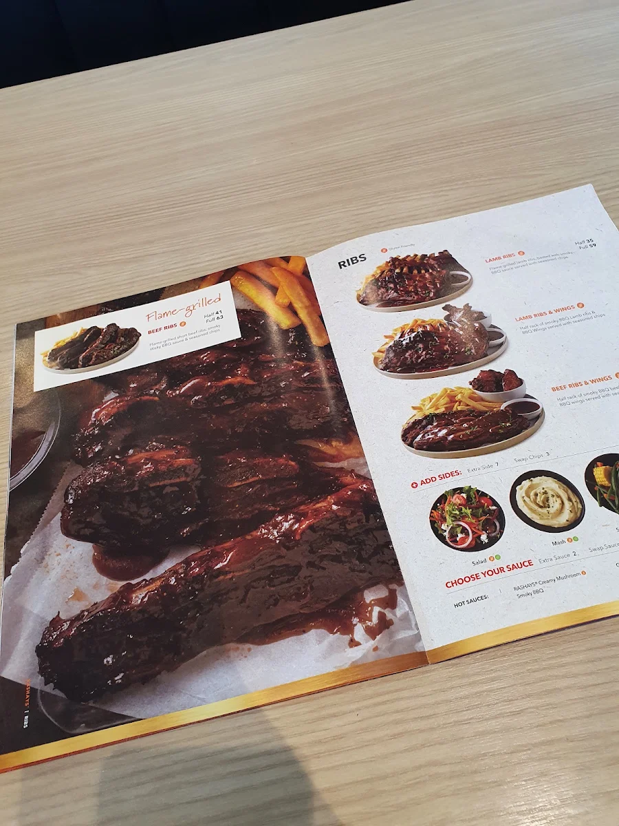 Menu, RASHAYS - Carramar