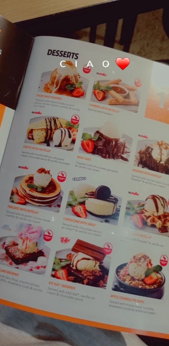 Menu, RASHAYS - Carramar