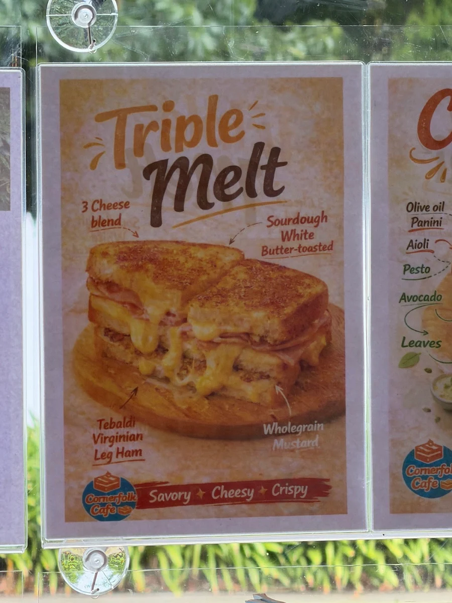 Menu, Cornerfolk Cafe
