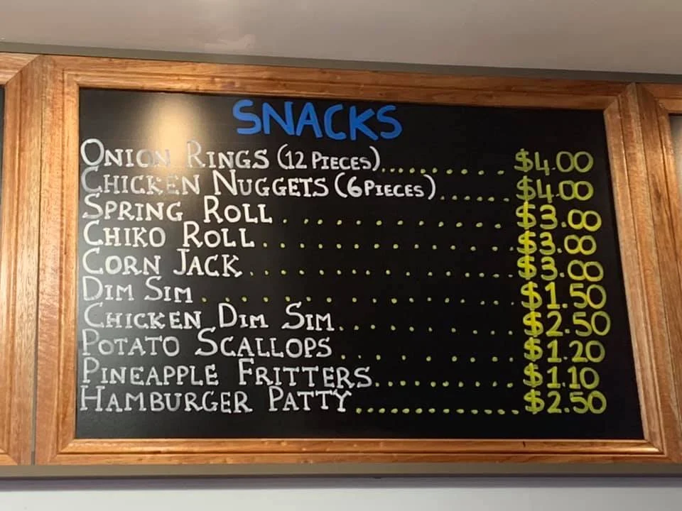 Menu, Balga Fieldgate Square Fish and Chips
