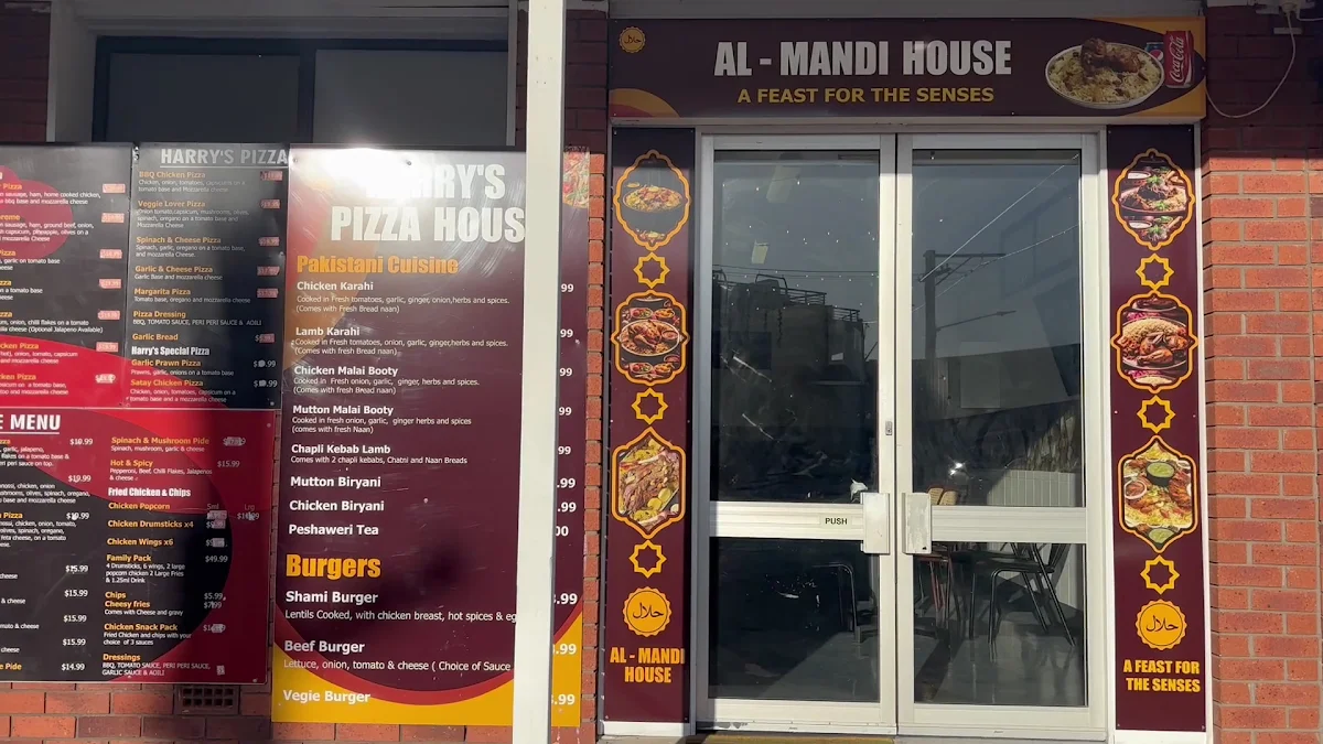 Menu, Mandi House Wallsend