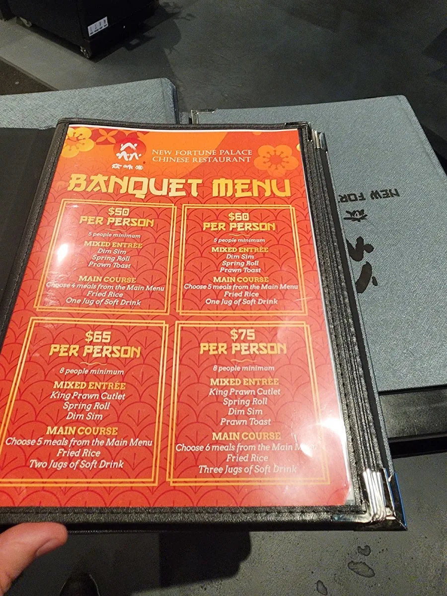 Menu, New Fortune Palace