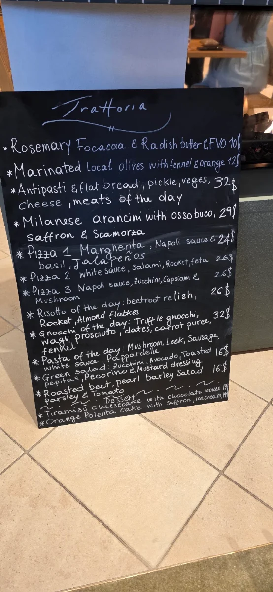 Menu, Gigi's Restaurant