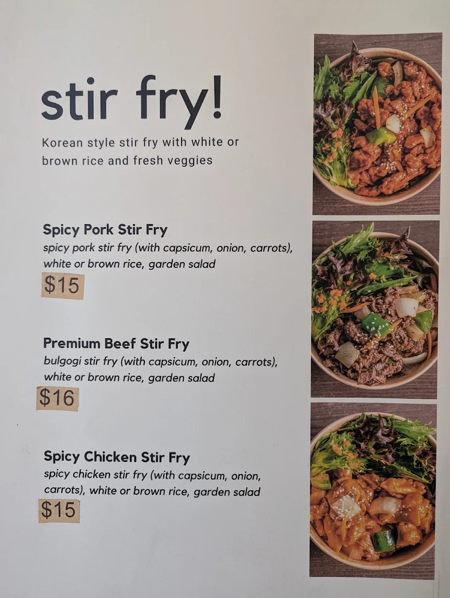 Menu, Haak Eatery