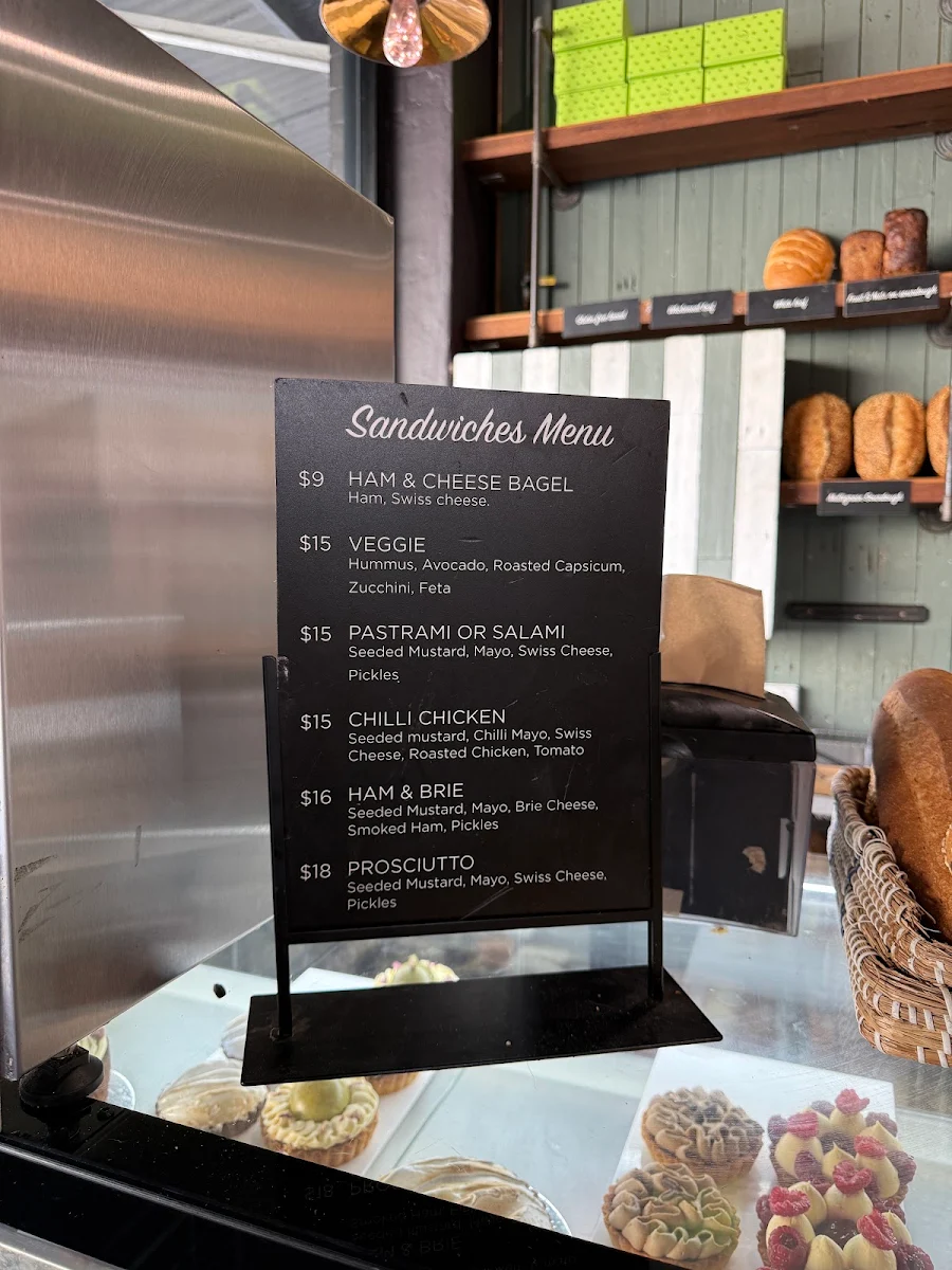 Menu, Breadfern Bakery