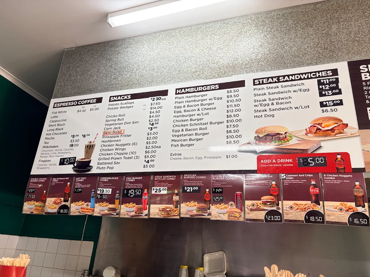 Menu, Leura Takeaway