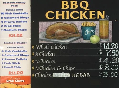 Menu, Leura Takeaway