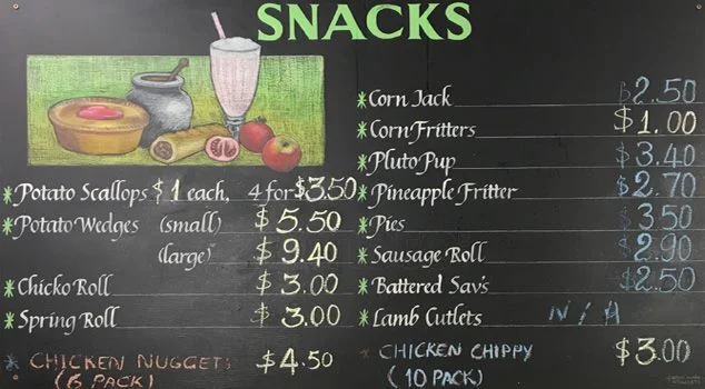 Menu, Leura Takeaway