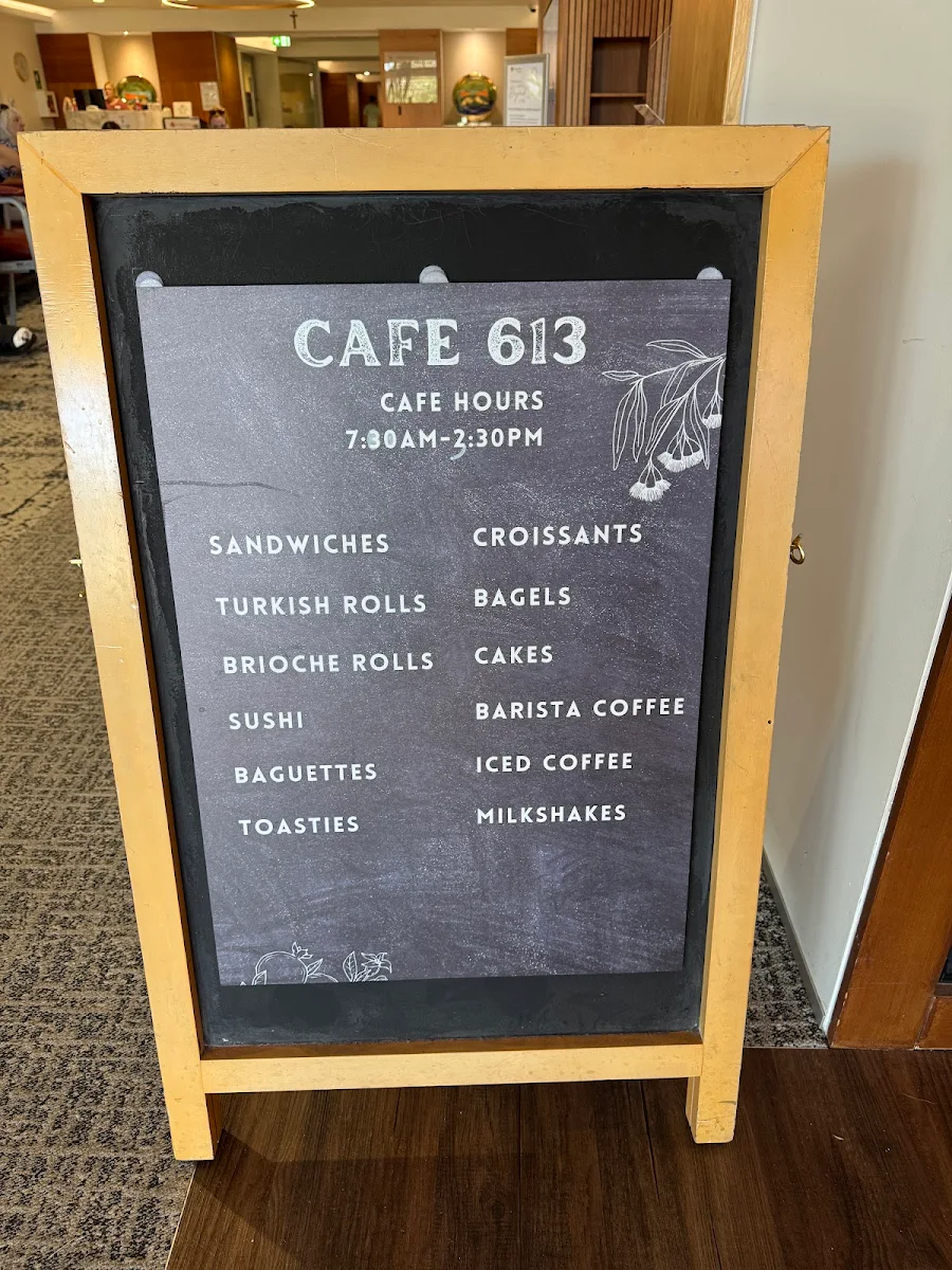 Menu, Cafe 613