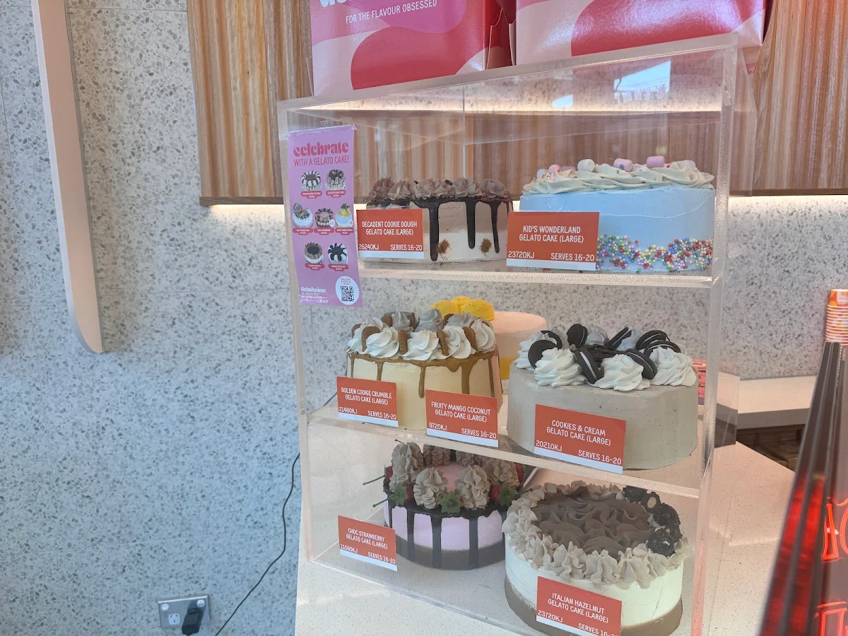 Menu, Gelatissimo Oran Park