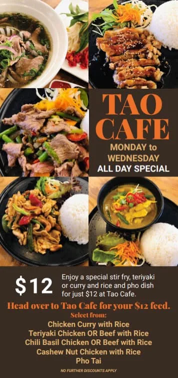 Menu, Tao Café