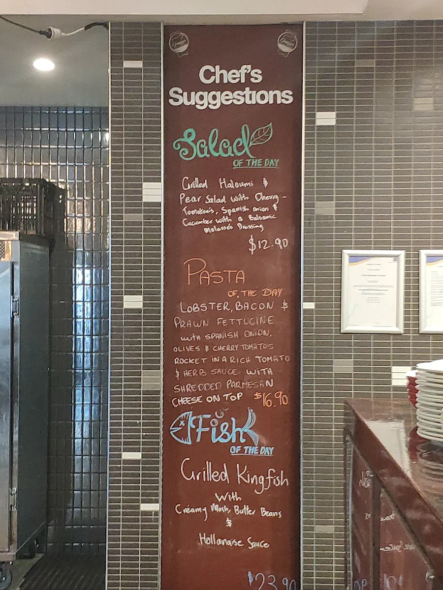Menu, Australian National Hotel