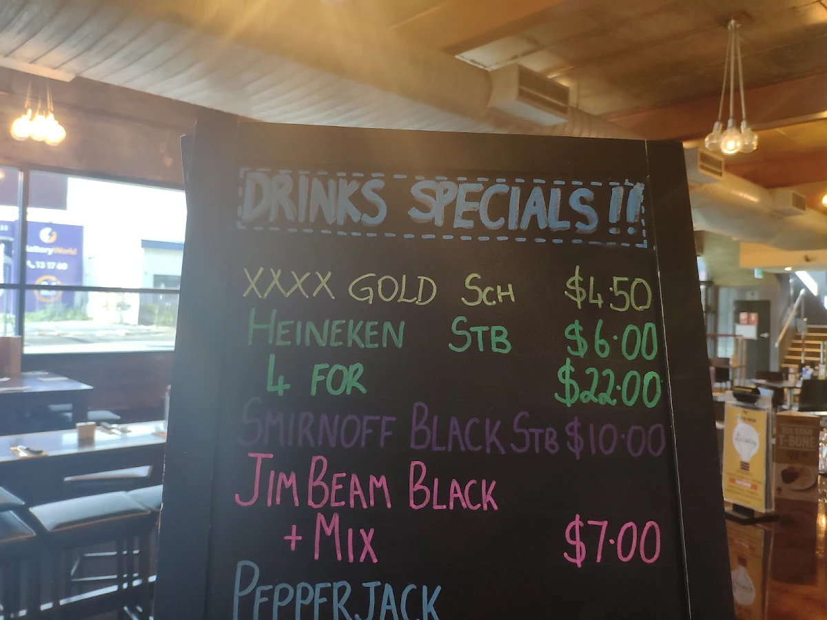 Menu, Australian National Hotel