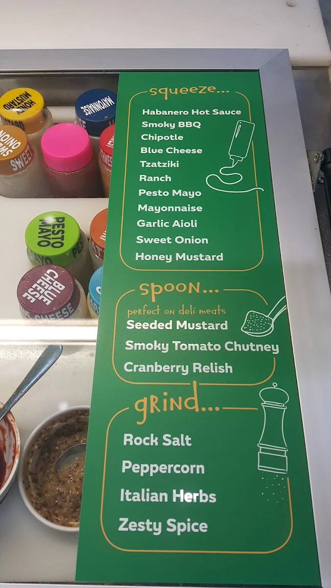 Menu, Subway