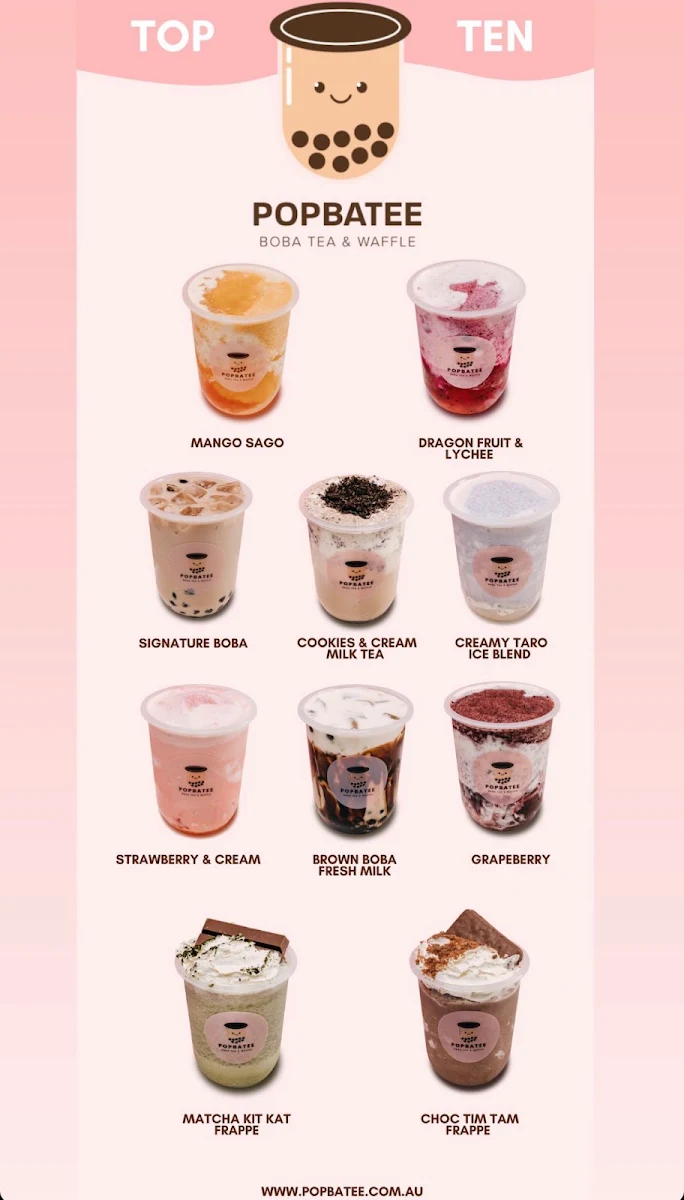 Menu, Popbatee