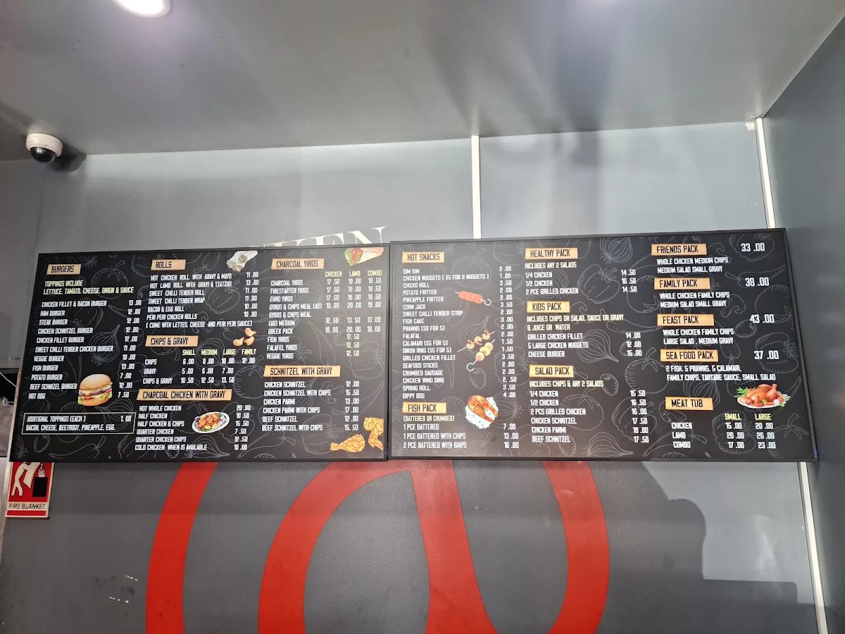 Menu, Yiros & Chicken on Charcoal @ Cliff Avenue
