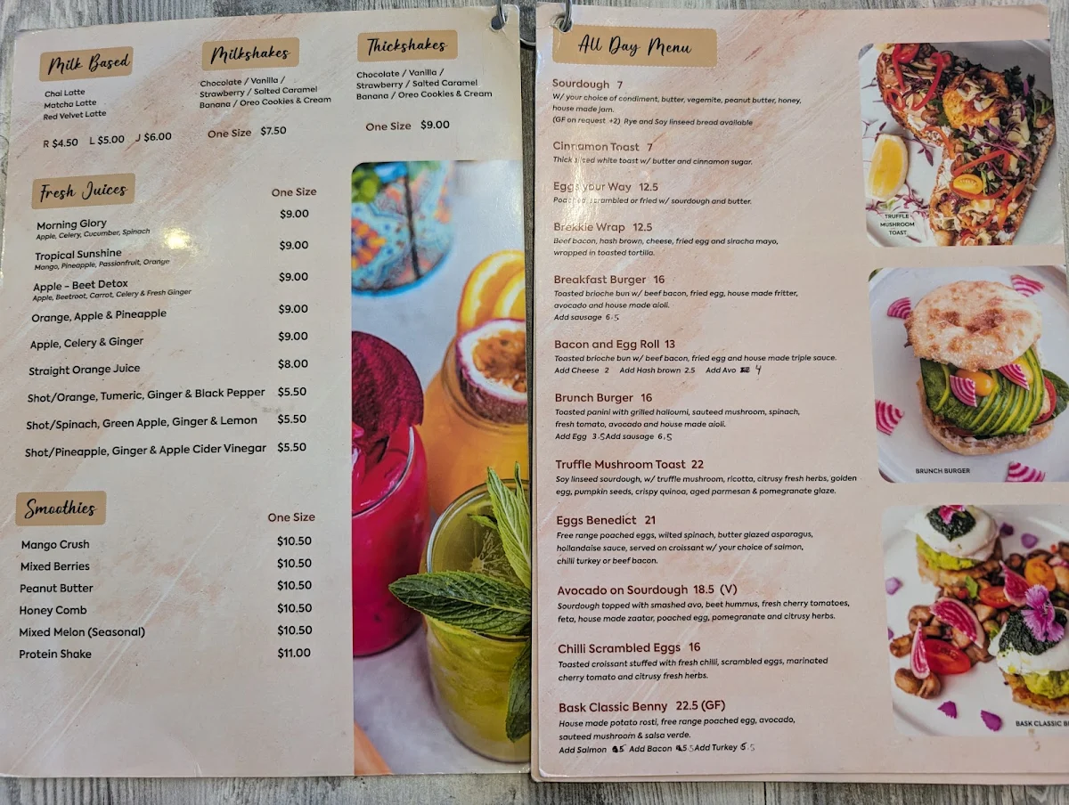 Menu, Brew & Brush Café