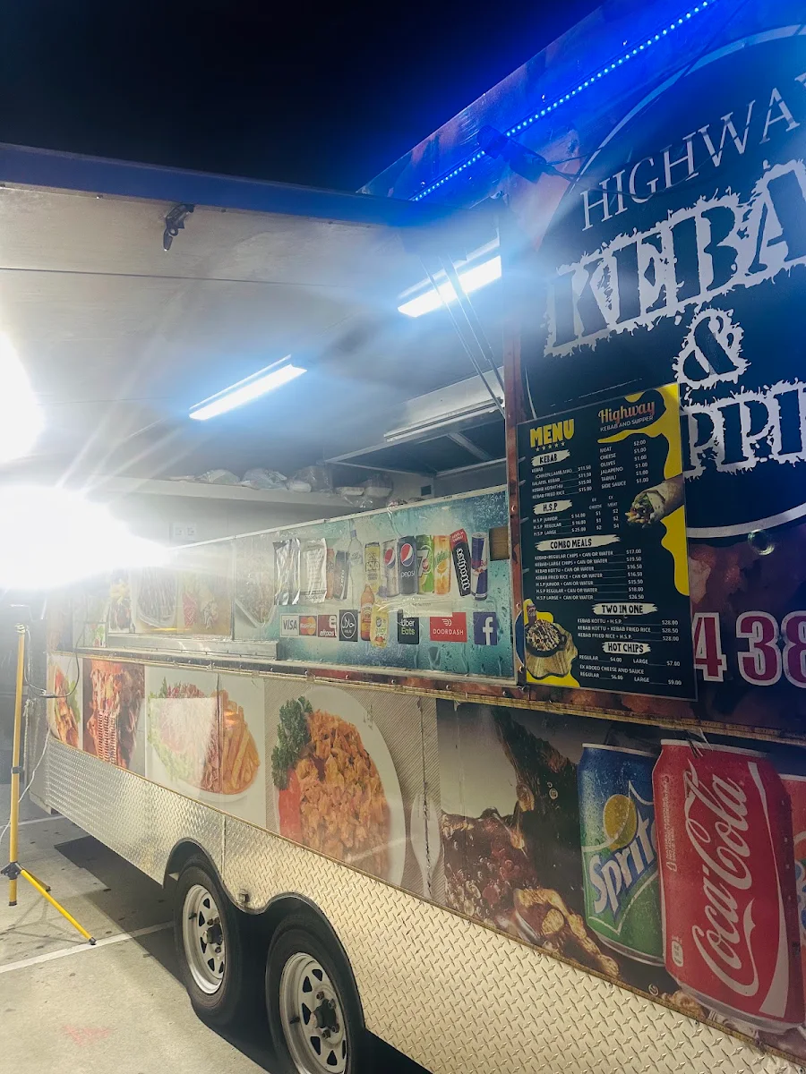 Menu, Highway Kebab and Supper