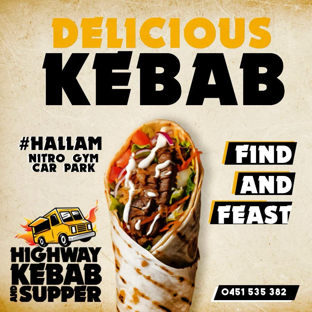 Menu, Highway Kebab and Supper