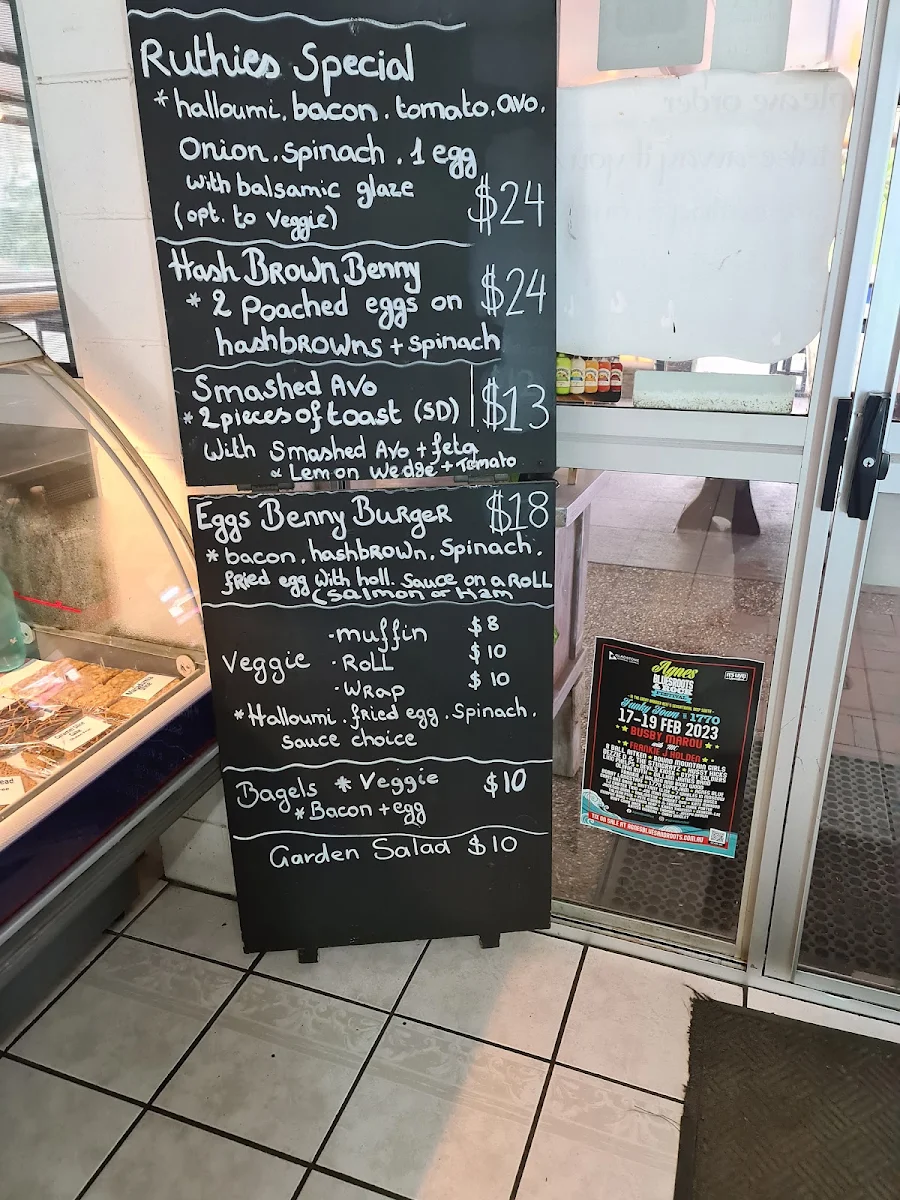 Menu, 1770 Marina Cafe
