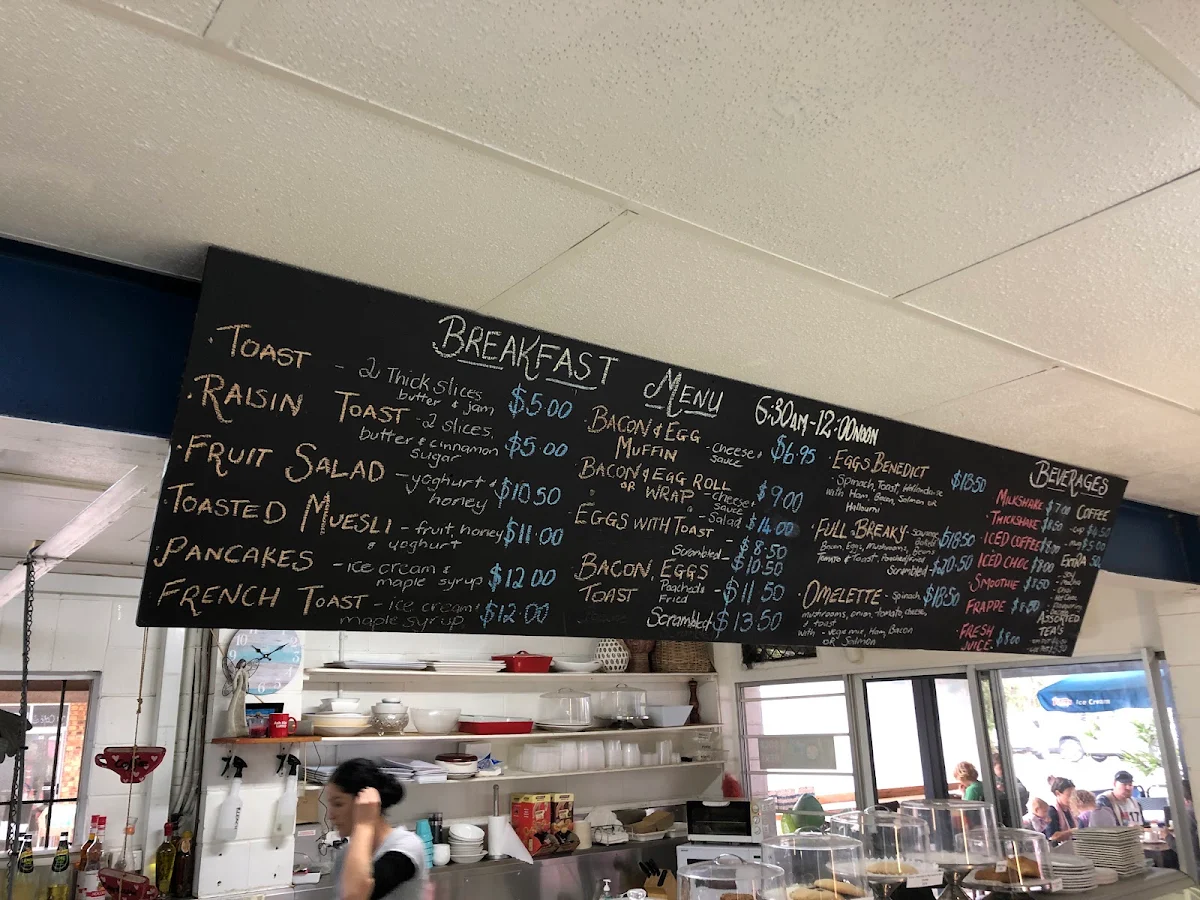Menu, 1770 Marina Cafe