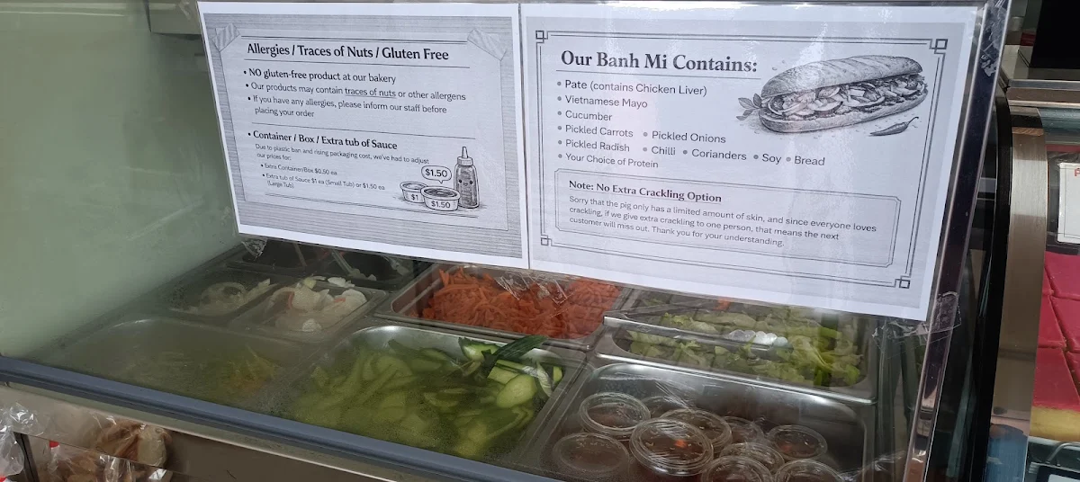 Menu, Hanks Bakery